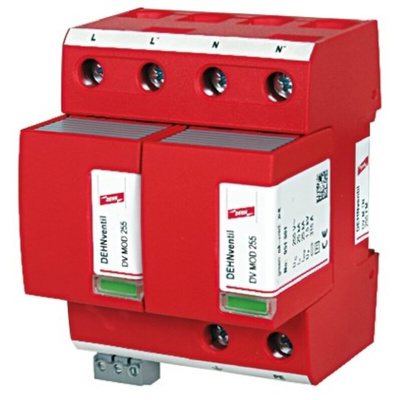 Dehn, DV Modular Surge Protector 255 V ac Maximum Voltage Rating 50kA Maximum Surge Current Lightning Arrester