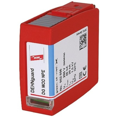 Dehn, DG Surge Protection Plug 255 V ac Maximum Voltage Rating 40kA Maximum Surge Current Surge Arrester Protection