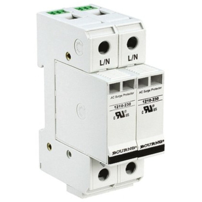 Bourns, 1210 Surge Arrester 415 V ac Maximum Voltage Rating 100kA Maximum Surge Current 2 Pole Protector