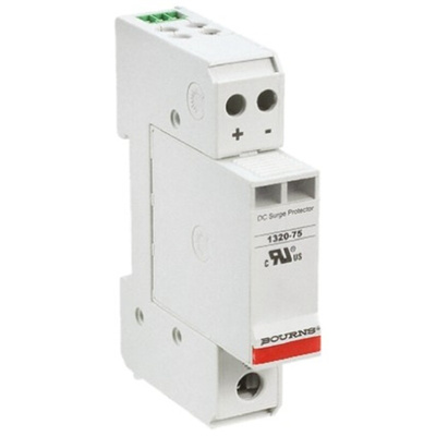 Bourns, 1320 Surge Arrester 100 V dc Maximum Voltage Rating 40kA Maximum Surge Current 2 Pole Protector