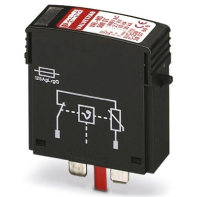 Phoenix Contact, VAL-MS Surge Protector 500 V ac Maximum Voltage Rating 30kA Maximum Surge Current Surge Arrester