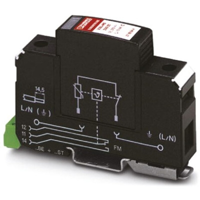 Phoenix Contact, VAL-MS 230/FM Surge Protector 275 V ac Maximum Voltage Rating 40kA Maximum Surge Current Type 2