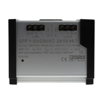 Phoenix Contact, SFP 1-20/230AC Surge Protector 264 V ac Maximum Voltage Rating 10kA Maximum Surge Current Surge