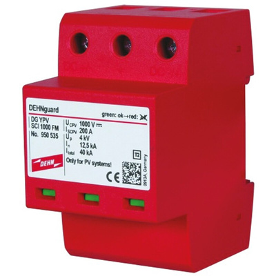 Dehn, DG Modular Surge Protector 600 V Maximum Voltage Rating 40kA Maximum Surge Current Type 2 Arrester