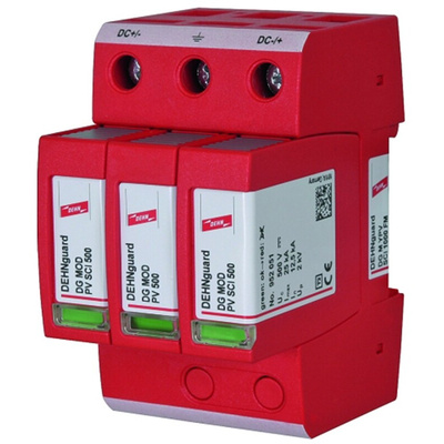 Dehn, DG Modular Surge Protector 1000 V Maximum Voltage Rating 25kA Maximum Surge Current Type 2 Arrester