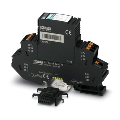 Phoenix Contact, PT-IQ-2X1-24DC-PT Surge Protection Device 21 V ac, 30 V dc Maximum Voltage Rating 10kA Maximum Surge