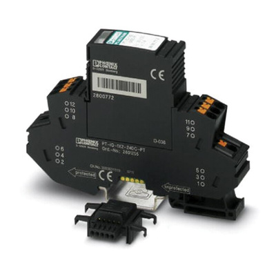 Phoenix Contact, PT-IQ-1X2-24DC-PT Surge Protection Device 21 V ac, 30 V dc Maximum Voltage Rating 10kA Maximum Surge