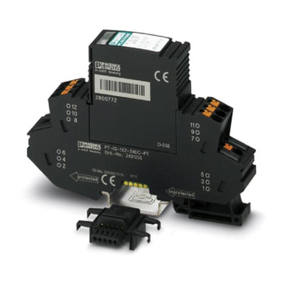 Phoenix Contact, PT-IQ-1X2-48DC-PT Surge Protection Device 37 V ac, 53 V dc Maximum Voltage Rating 10kA Maximum Surge