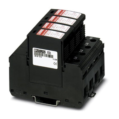 Phoenix Contact, VAL-MS-T1/T2 335/12.5/4+0 Lightning / Surge Arrester 335 V ac Maximum Voltage Rating 150kA Maximum