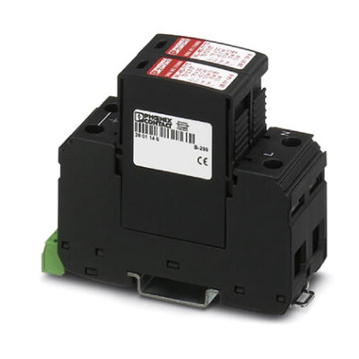 Phoenix Contact, VAL-MS-T1/T2 48/12.5/1+1V-FM Lightning / Surge Arrester 75 V ac, 100 V dc, 250 V ac Maximum Voltage