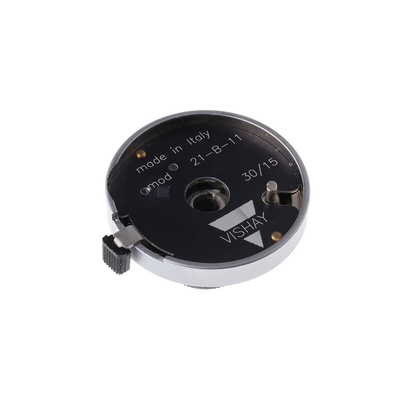 Vishay 46mm Chrome Potentiometer Knob for 6mm Shaft Splined, 21B11B010