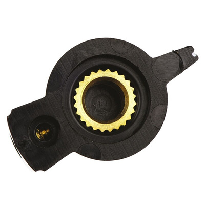 RS PRO 32mm Black Potentiometer Knob for 6.4mm Shaft