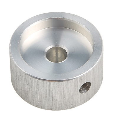RS PRO 28mm Silver Potentiometer Knob for 6.4mm Shaft Splined