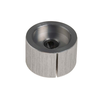 RS PRO 22mm Silver Potentiometer Knob for 6.4mm Shaft Splined