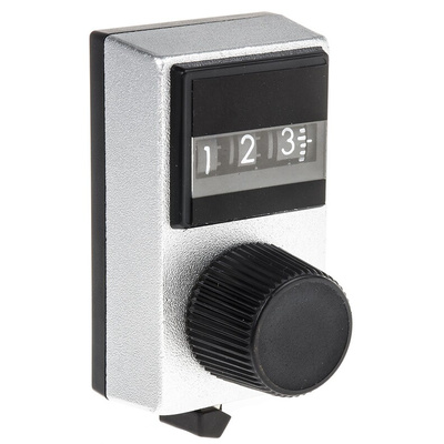 Vishay 17.7mm Black Potentiometer Knob for 6.35mm Shaft Splined, 15A31B010
