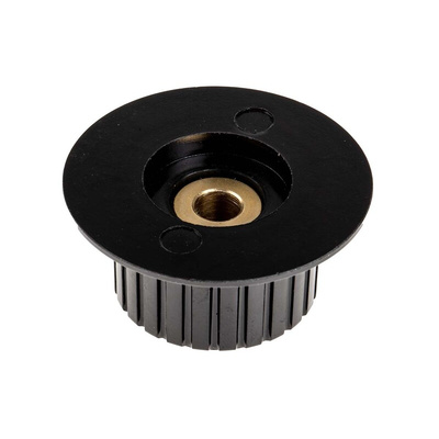 RS PRO 41.9mm Black Potentiometer Knob for 6.35mm Shaft