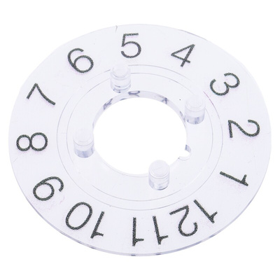 RS PRO 29.5mm Black Potentiometer Dial for 6.4mm Shaft