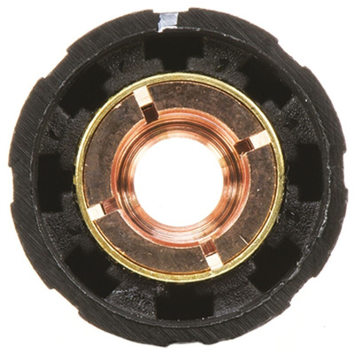 Sifam 15.5mm Black Potentiometer Knob for 6mm Shaft Splined, S151 006BK