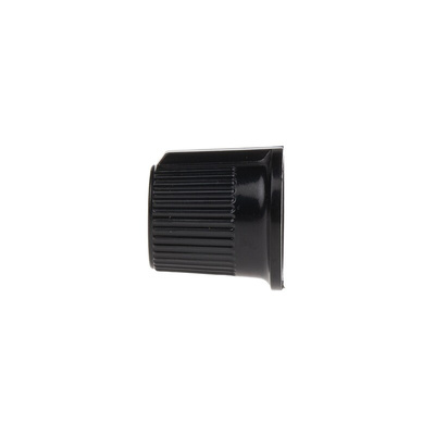 RS PRO 16.2mm Black Potentiometer Knob for 3.2mm Shaft Splined