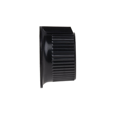 RS PRO 28mm Black, Red Potentiometer Knob for 6.35mm Shaft Splined