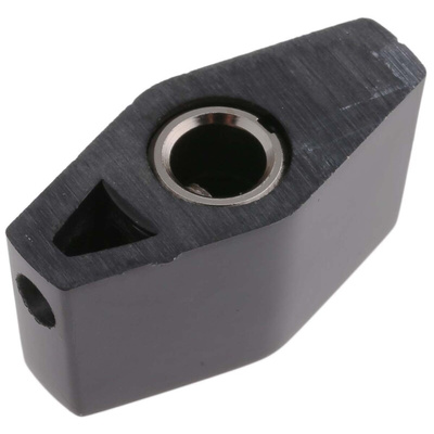RS PRO Black Potentiometer Knob for 6.35mm Shaft Splined