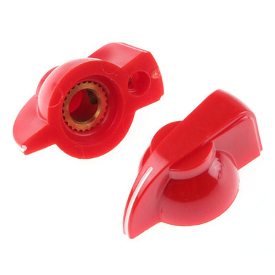 RS PRO 32mm Red Potentiometer Knob for 6.35mm Shaft