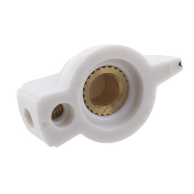 RS PRO 32mm White Potentiometer Knob for 6.35mm Shaft