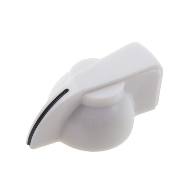 RS PRO 32mm White Potentiometer Knob for 6.35mm Shaft