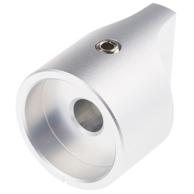 RS PRO 22mm Silver Potentiometer Knob for 6mm Shaft Splined