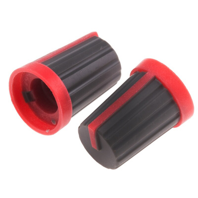 RS PRO 13mm Grey Potentiometer Knob for 6mm Shaft Splined