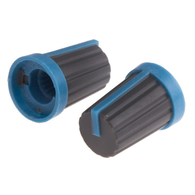 RS PRO 13mm Grey Potentiometer Knob for 6mm Shaft Splined