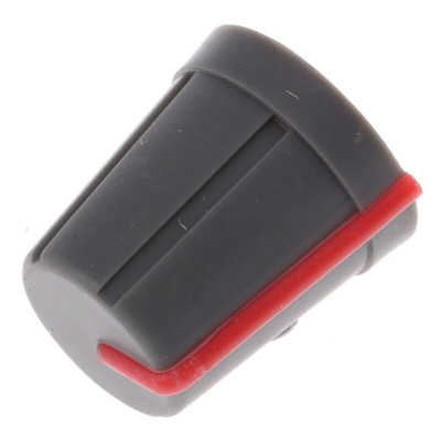 RS PRO 13mm Grey Potentiometer Knob for 6mm Shaft D Shaped