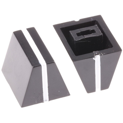 RS PRO 11mm Black Potentiometer Knob for 4mm Shaft