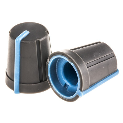 RS PRO 13mm Grey Potentiometer Knob for 6.4mm Shaft D Shaped