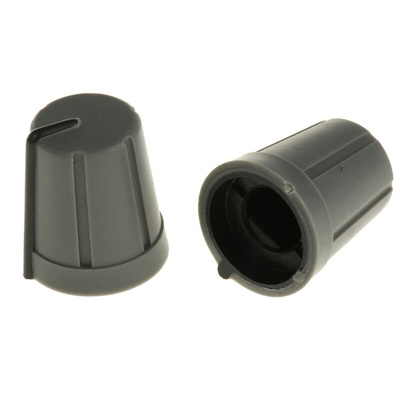 RS PRO 13mm Grey Potentiometer Knob for 6.4mm Shaft D Shaped