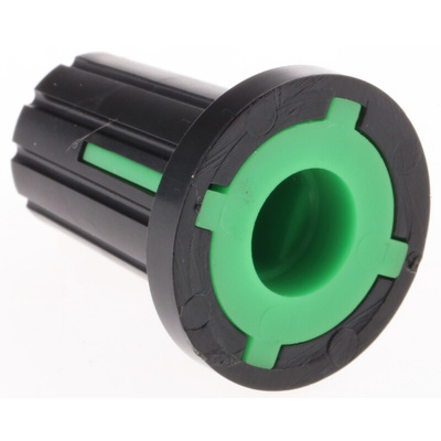 RS PRO 17mm Black Potentiometer Knob for 6.4mm Shaft D Shaped