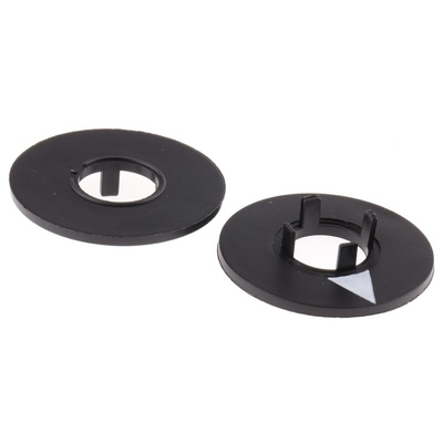 RS PRO 36.8mm Black Potentiometer Dial for 11mm Shaft