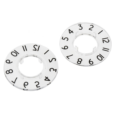 RS PRO 36.8mm Clear Potentiometer Dial for 17mm Shaft