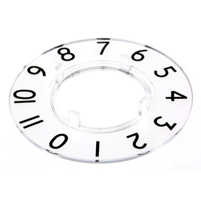 RS PRO 46.8mm Clear Potentiometer Dial for 24mm Shaft