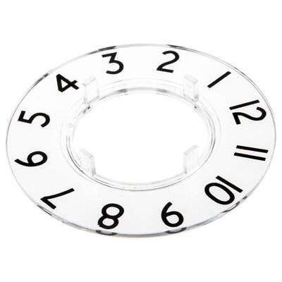 RS PRO 46.8mm Clear Potentiometer Dial for 24mm Shaft