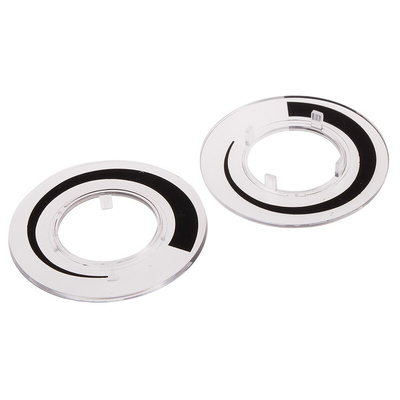 RS PRO 46.8mm Clear Potentiometer Dial for 24mm Shaft