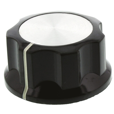 TE Connectivity Black Potentiometer Knob, 4-1437624-6