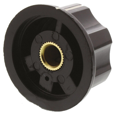 TE Connectivity Black Potentiometer Knob, 4-1437624-6