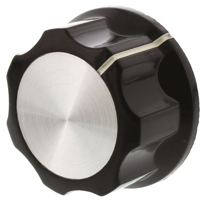 TE Connectivity Black Potentiometer Knob, 4-1437624-6
