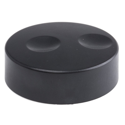 RS PRO 38.6mm Black Potentiometer Knob for 6mm Shaft Splined