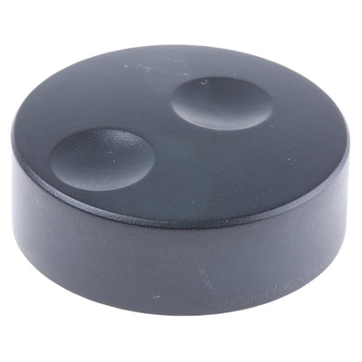 RS PRO 38.6mm Black Potentiometer Knob for 6mm Shaft Splined