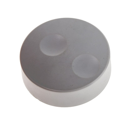 RS PRO 38.6mm Grey Potentiometer Knob for 6mm Shaft Screw Fix