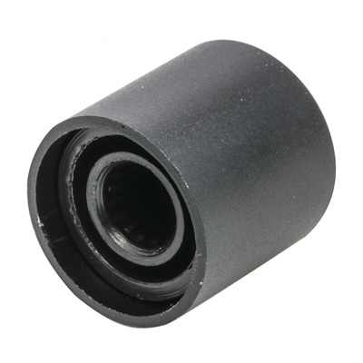 RS PRO 14.8mm Black Potentiometer Knob for 6mm Shaft Splined