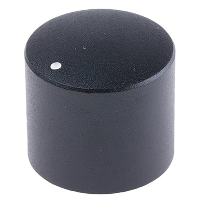 RS PRO 19.8mm Black Potentiometer Knob for 6mm Shaft Splined
