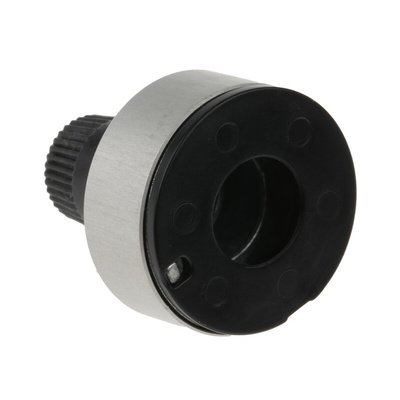 Vishay 22.2mm Chrome Multiturn Dial for 6.35mm Shaft Splined, 18-A-11